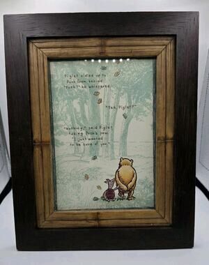 Winnie the Pooh Piglet Framed Wall Wood Frame I Just Wanted to Be Sure Of you